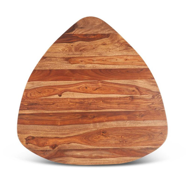Arrey 37" Natural Brown Indian Rosewood Triangular Coffee Table