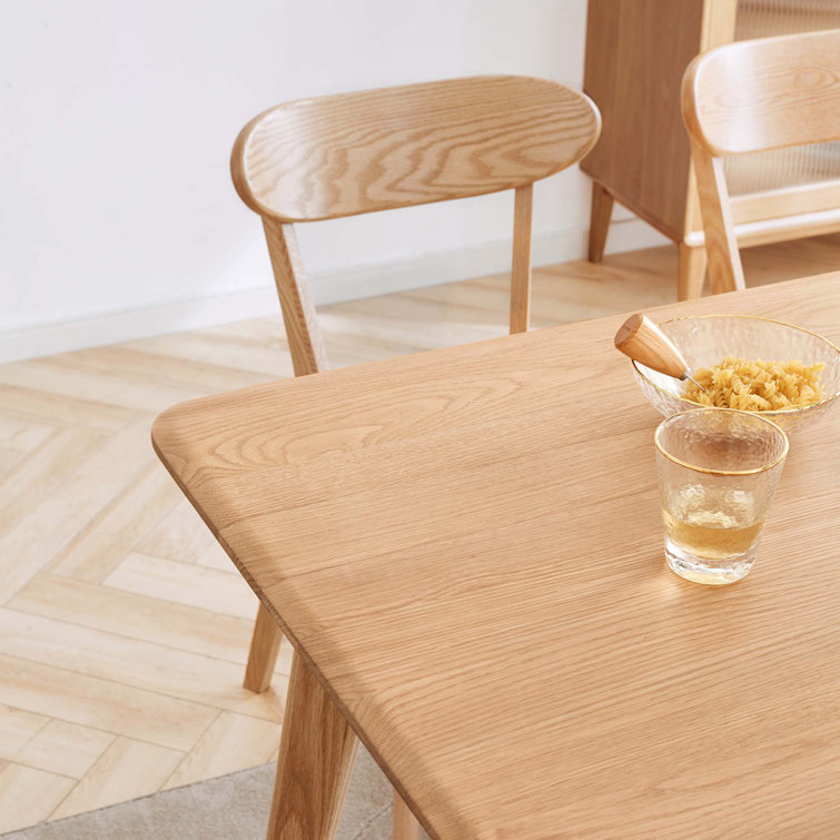 Natural Solid Oak Wood Dining Chair Set of 4