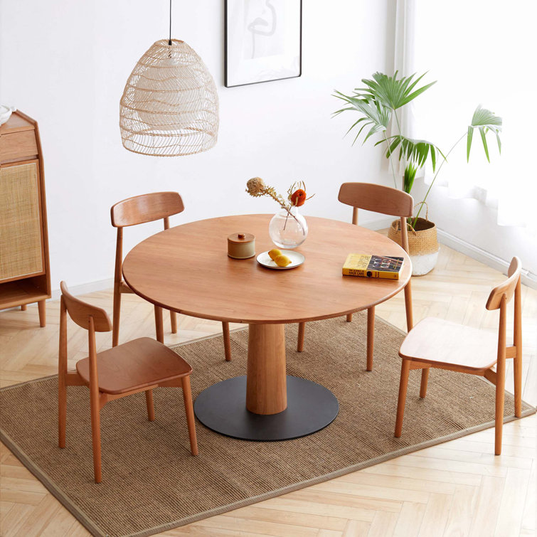 Natural Solid Oak Wood Dining Chair Set of 4