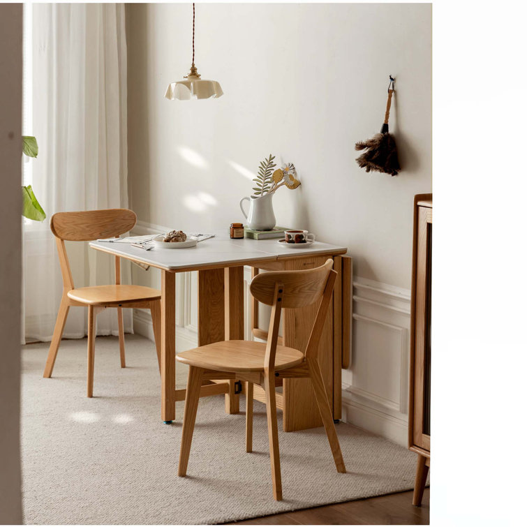 Natural Solid Oak Wood Dining Chair Set of 4