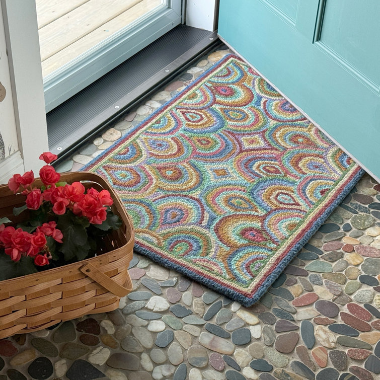 Vibrant Blue Hand-Tufted Wool Rectangular Area Rug