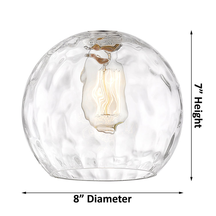 Athens Brushed Brass Mini Globe Pendant Light with Clear Glass Shade