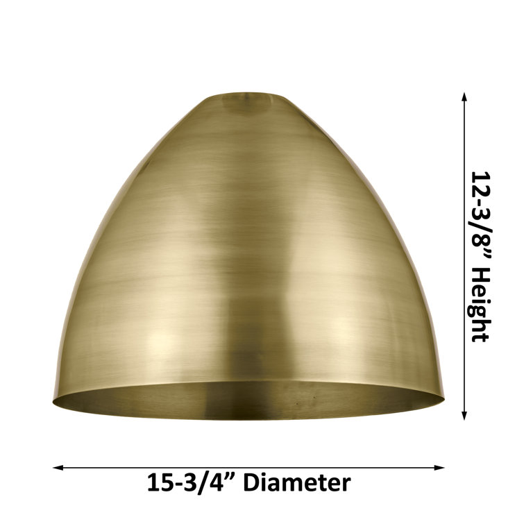 Matte Black and Brass 18.75" Mini Pendant Light for Indoor/Outdoor