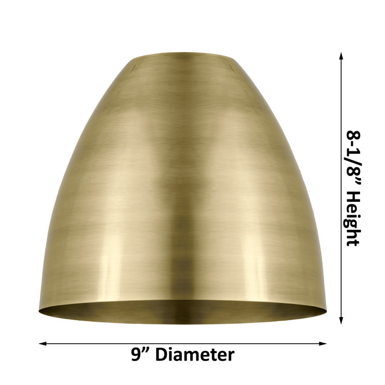 Matte Black and Satin Gold 12.88" Mini Pendant Light