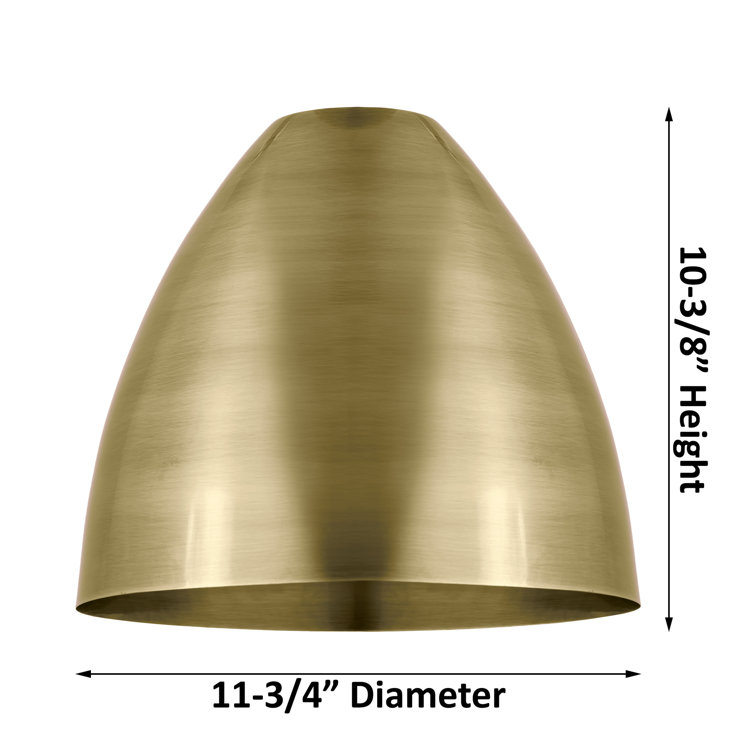 Brushed Brass 12" Mini Pendant Light