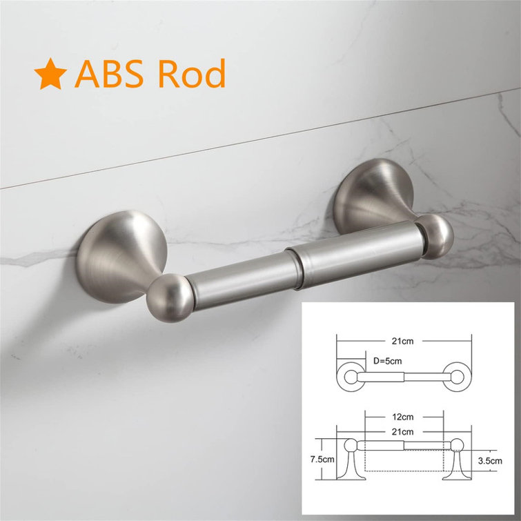 Brushed Nickel 24" Wall Mounted Towel Bar Set
