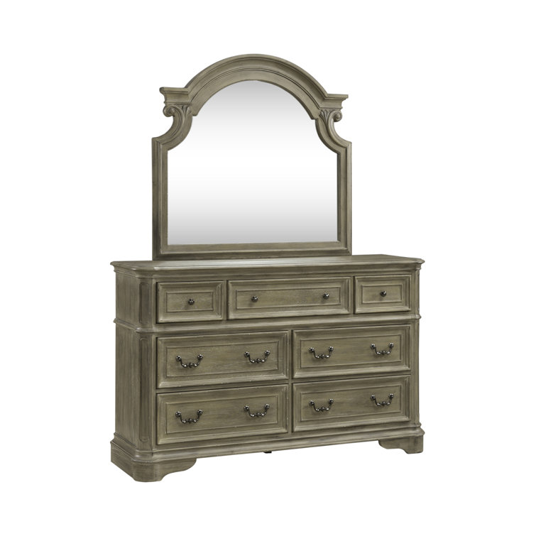 Colchester Upholstered Bed, Dresser & Mirror, Chest
