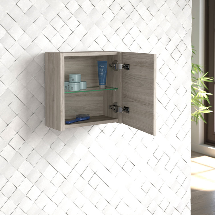 Island Matte Blue Wall Mounted Bathroom Cabinet