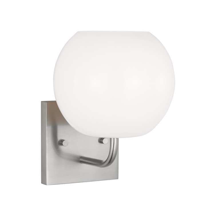 Brushed Steel Dimmable Single Vanity Light