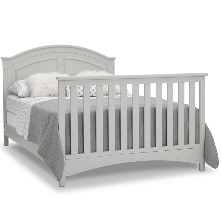 Moonstruck Gray 6-in-1 Convertible Crib with Crown Molding