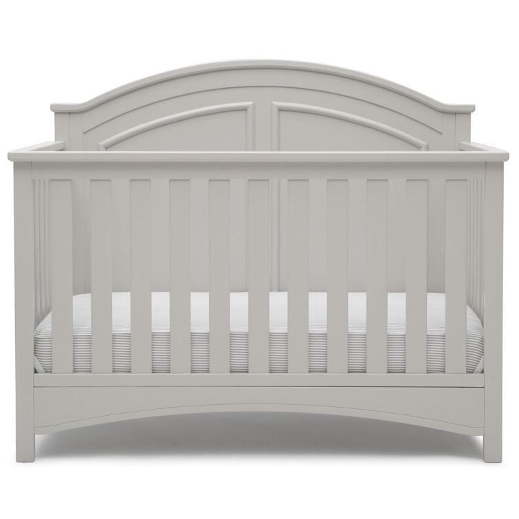 Moonstruck Gray 6-in-1 Convertible Crib with Crown Molding