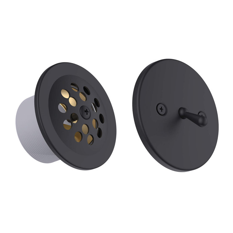 Matte Black Brass Tubing Trip Lever Overflow Drain Kit
