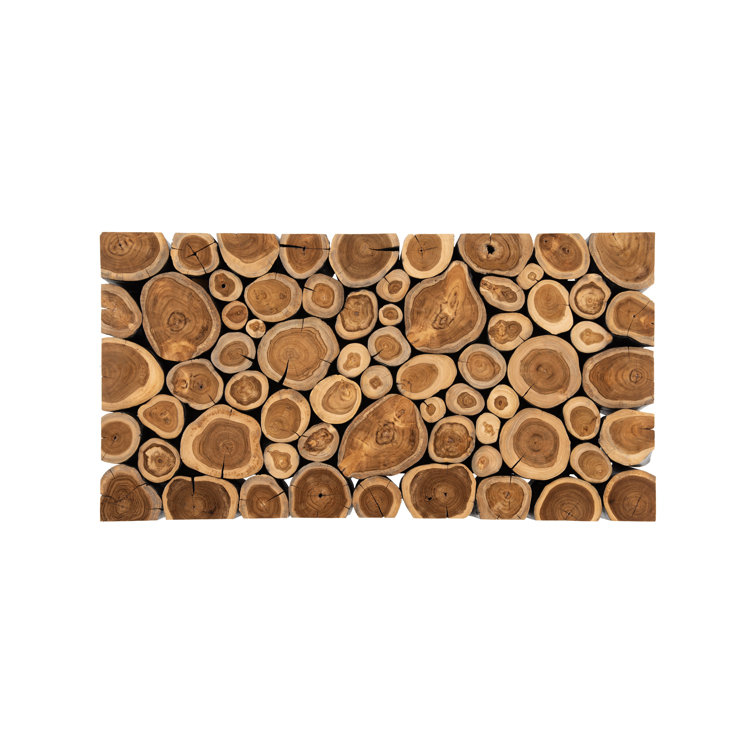 Boscage Contemporary 61'' Black and Brown Solid Wood Rectangular Coffee Table