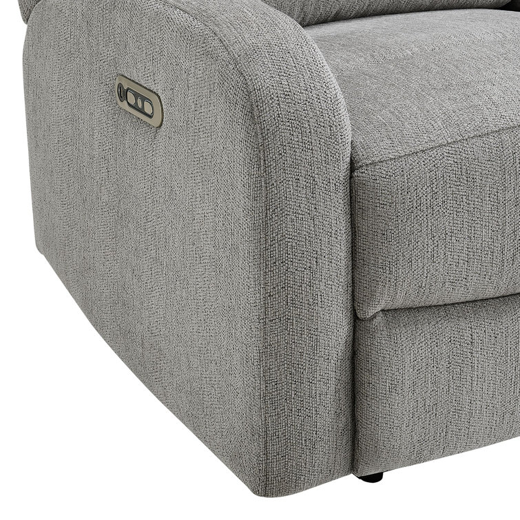 Gray Tufted 2-Piece Sofa and Loveseat Set with Cup Holder