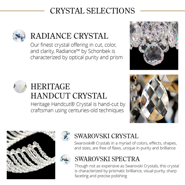 Heritage Clear Crystal Polished Silver 1-Light Semi Flush Mount