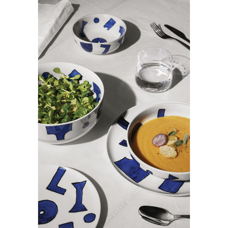 Blue and White Porcelain Dessert Plates Set of 4