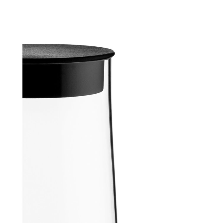 Eugenia 37.2oz Clear Glass Pitcher with Black Cap