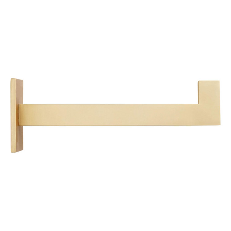 Bodwell Satin Brass Modern Wall Mount Shelf Bracket