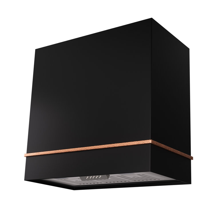 Akicon 30" Black Stainless Steel Wall Mount Range Hood