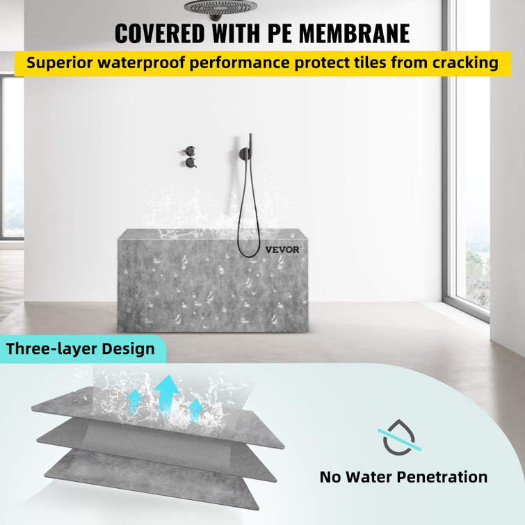 Gray Waterproof Plastic Shower Bench with EPS Composite