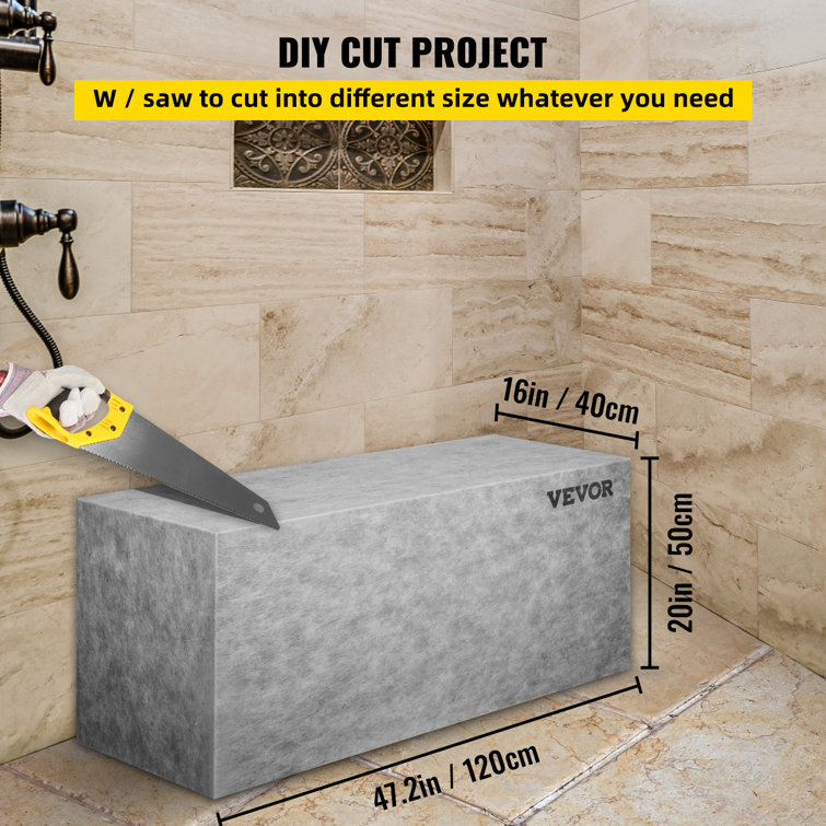 Gray EPS Composite Waterproof Shower Bench
