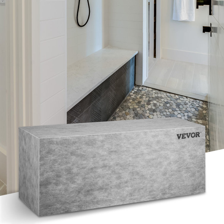 Gray EPS Composite Waterproof Shower Bench