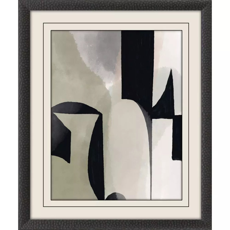 Shape Shift II Abstract Black and White Poster Set