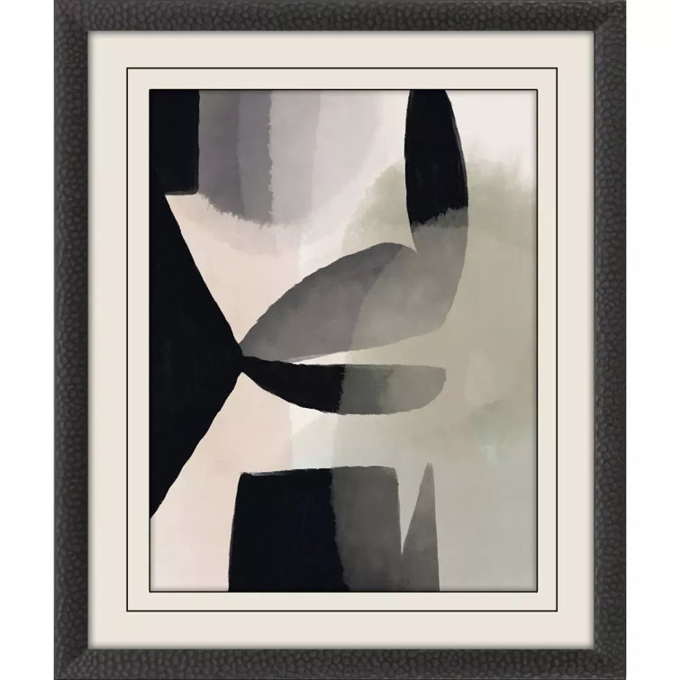 Shape Shift II Abstract Black and White Poster Set