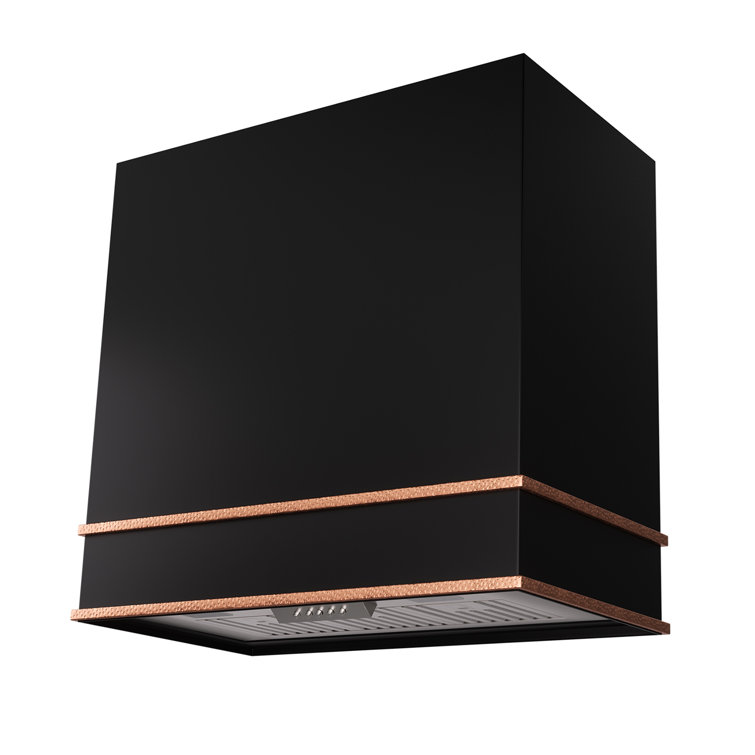 30'' Black and Copper Stainless Steel Wall Mounted Range Hood