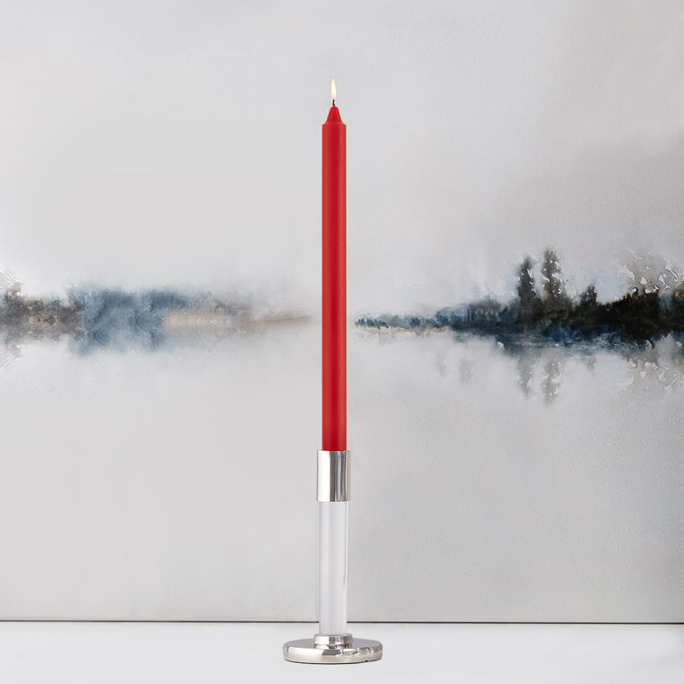 Elegant Red Beeswax 12" Taper Candles