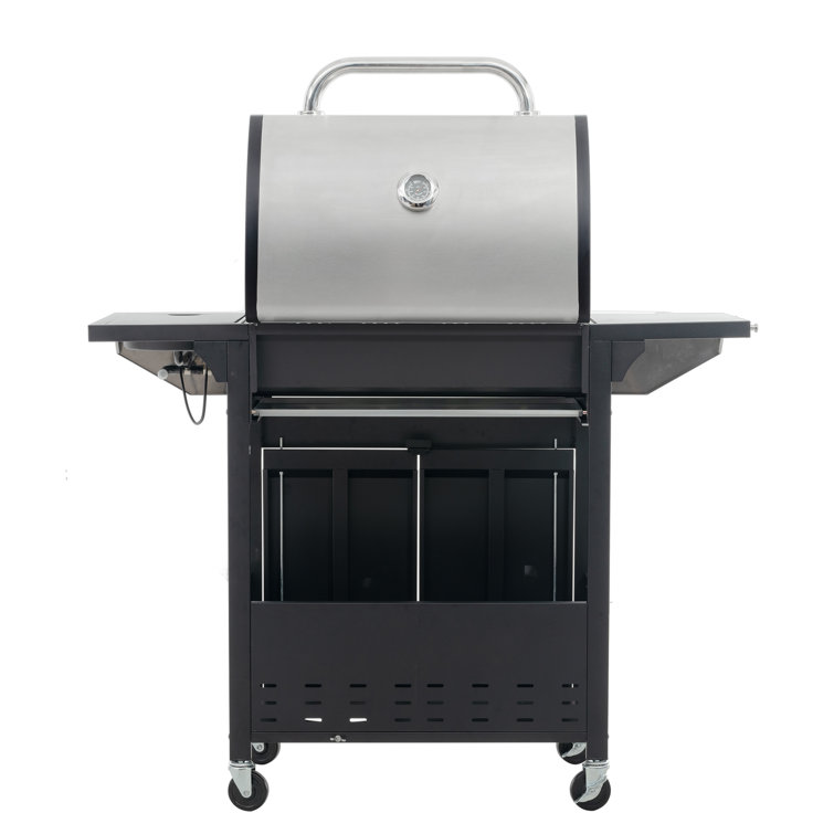 Stainless Steel 4-Burner Propane Gas Grill with Side Burner