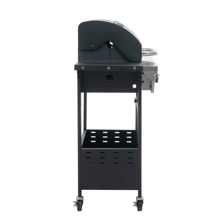 Stainless Steel 4-Burner Propane Gas Grill with Side Burner