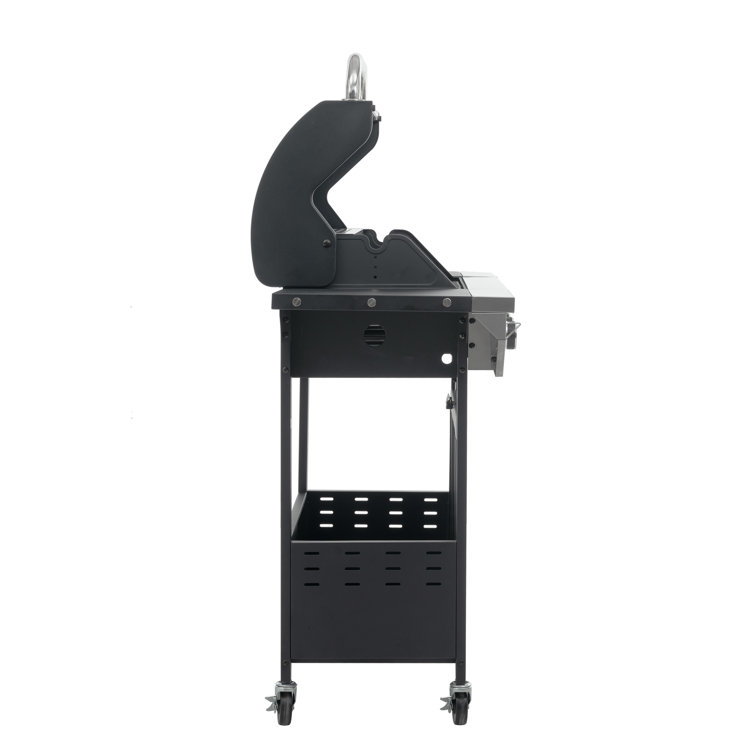 Stainless Steel 4-Burner Propane Gas Grill with Side Burner