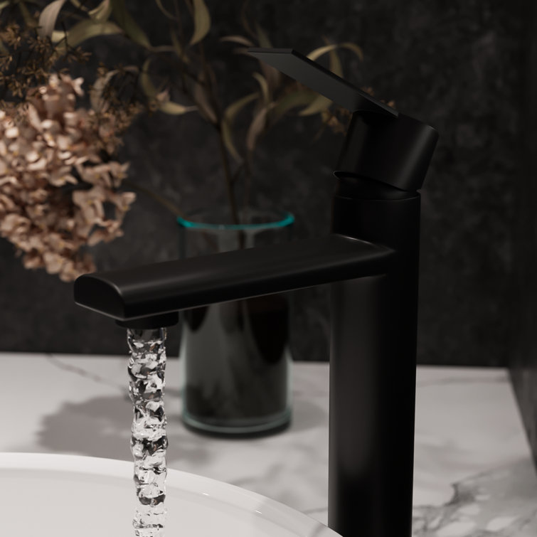 Matte Black Single Handle Vessel Sink Faucet