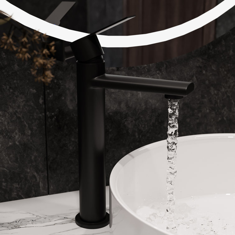 Matte Black Single Handle Vessel Sink Faucet