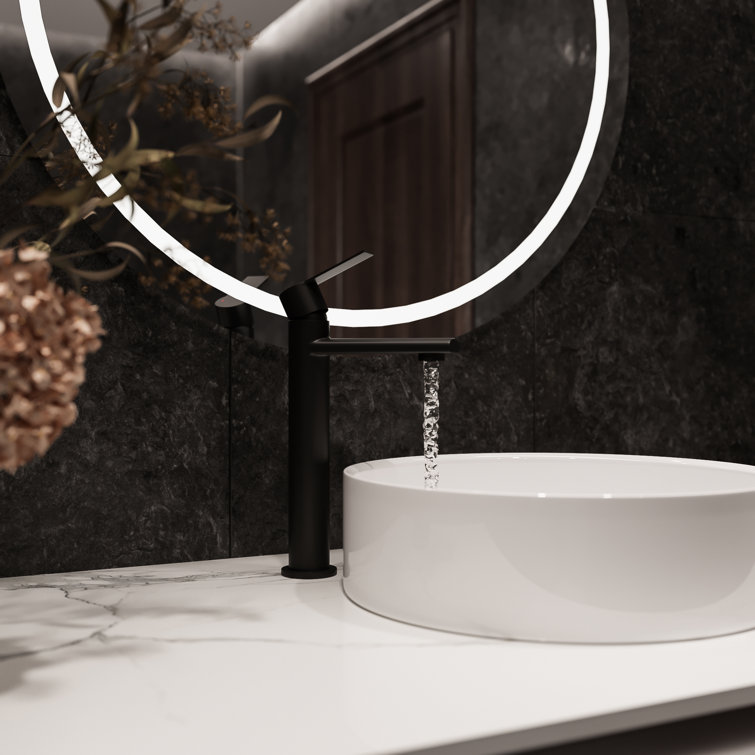 Matte Black Single Handle Vessel Sink Faucet