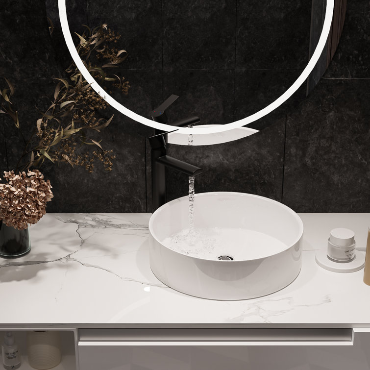 Matte Black Single Handle Vessel Sink Faucet