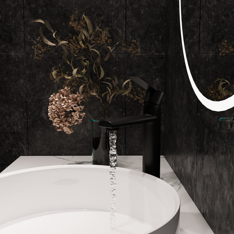 Matte Black Single Handle Vessel Sink Faucet