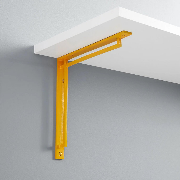 Yellow Cast Iron Art Deco Shelf Bracket