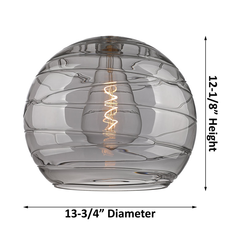 Matte Black Glass Globe Pendant Light