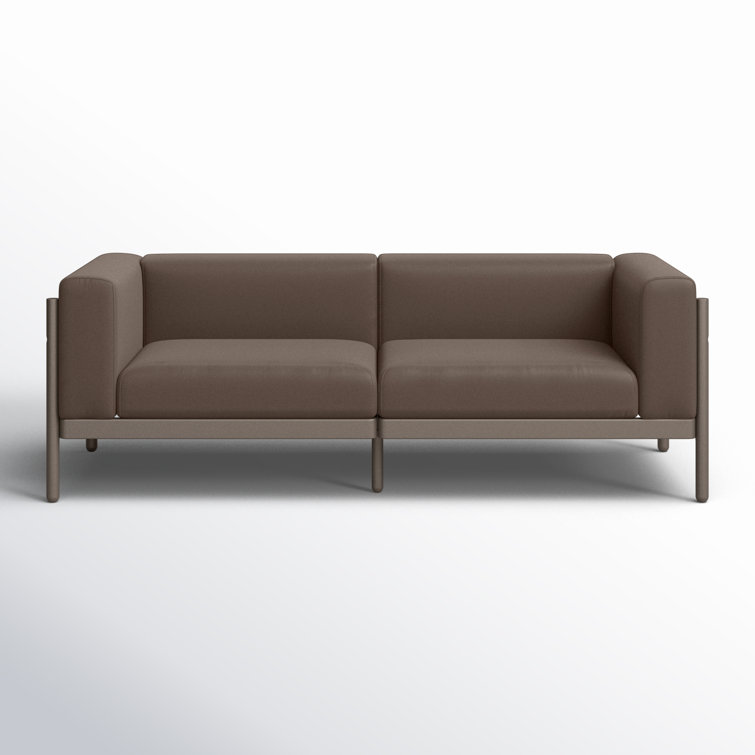 Metaza 74'' Brown Polypropylene Outdoor Patio Sofa