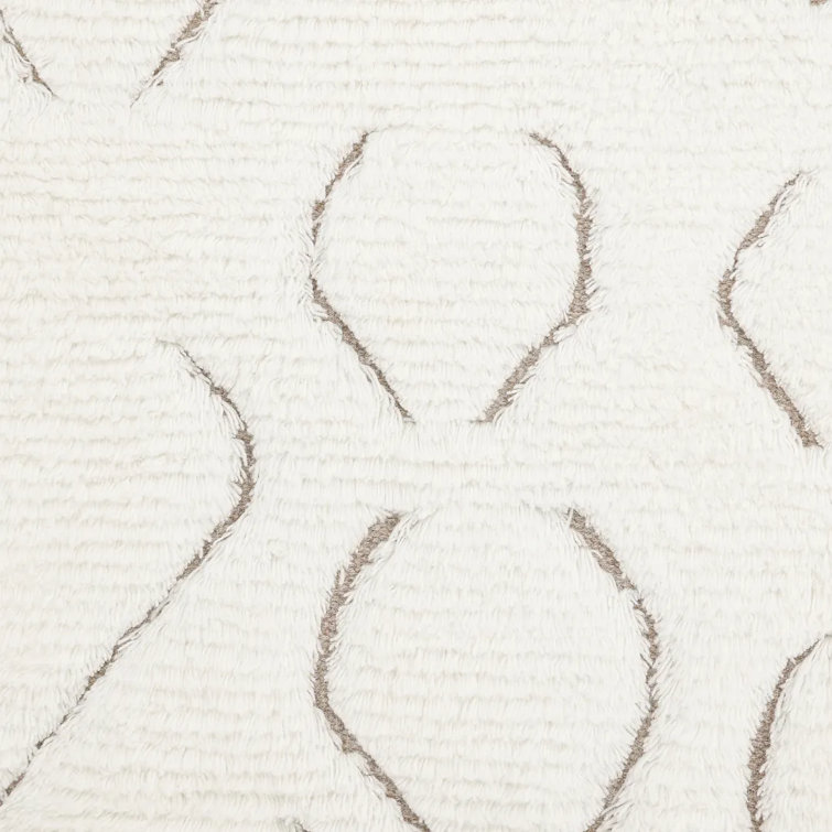 Ivory Hand-knotted Wool Rectangular Area Rug 9' x 12'