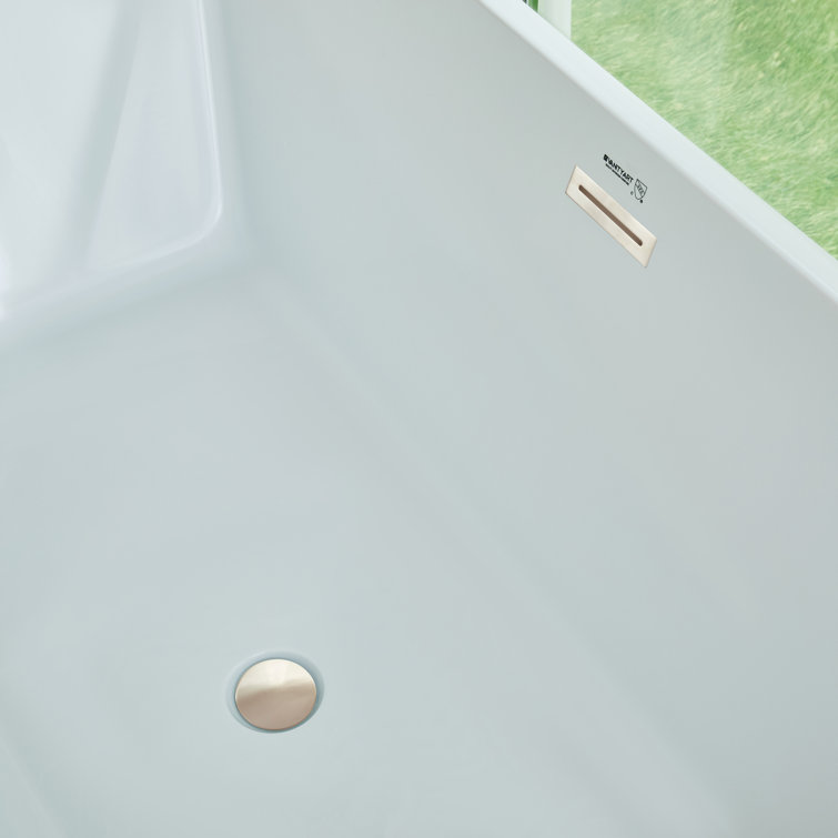Chloe 59" White Acrylic Freestanding Soaking Bathtub