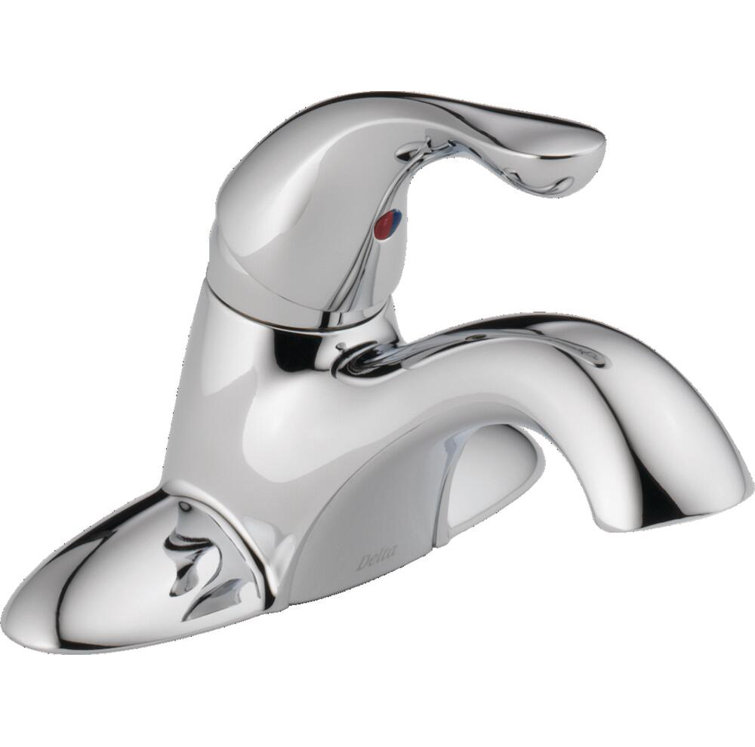Chrome Modern Single Handle Centerset Bathroom Faucet