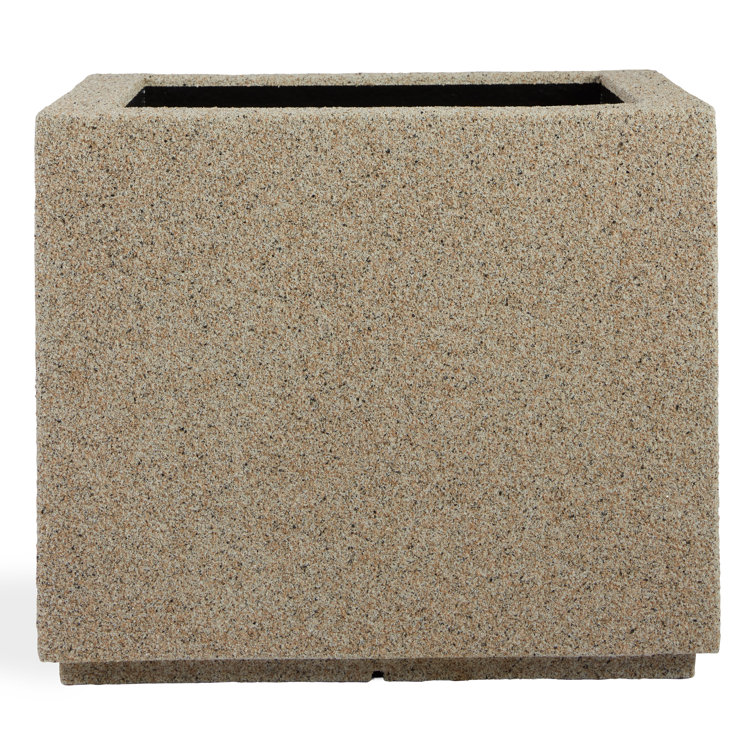 Sandstone Granite Square Polymer Outdoor Planter Box