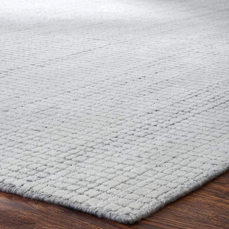 Gray Hand-Tufted Wool Rectangular 8' x 10' Rug