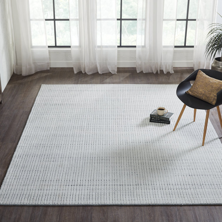 Gray Hand-Tufted Wool Rectangular 8' x 10' Rug