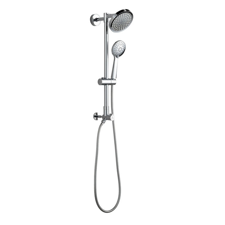 Polaris Chrome Adjustable Height Dual Shower Head System