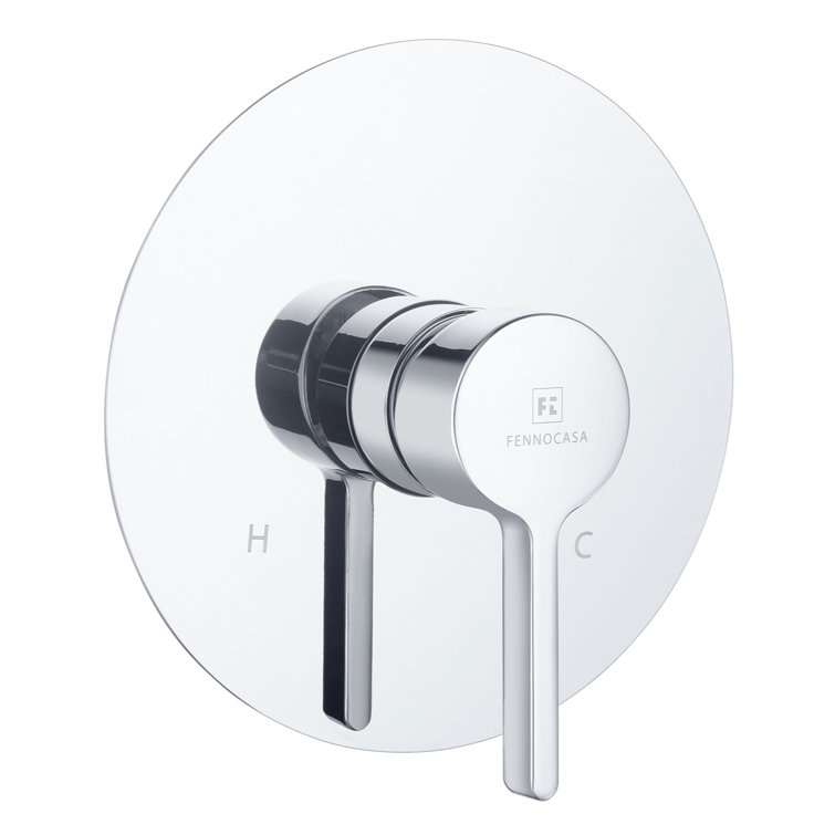 Round Chrome Single-Handle Shower Valve and Trim Kit
