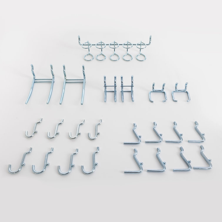 Granite Steel Heavy-Duty Pegboard Set with Hook Assortment